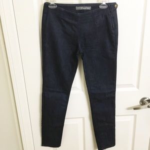 Level  99 dark wash ankle denim side button